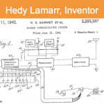 Patent image from Hedy Lamarr's patent for spread-spectrum frequency-hopping