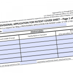 provisional patent application cover sheet image