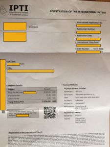 Example patent scam letter