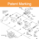 Image from an issued patent for a patent marking system.