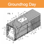 Image of a Havahart trap from a patent application, for Groundhog Day