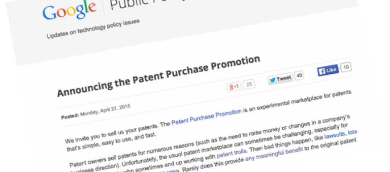 Did Google announce a Google patent marketplace?